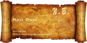 Nyul Buda névjegykártya